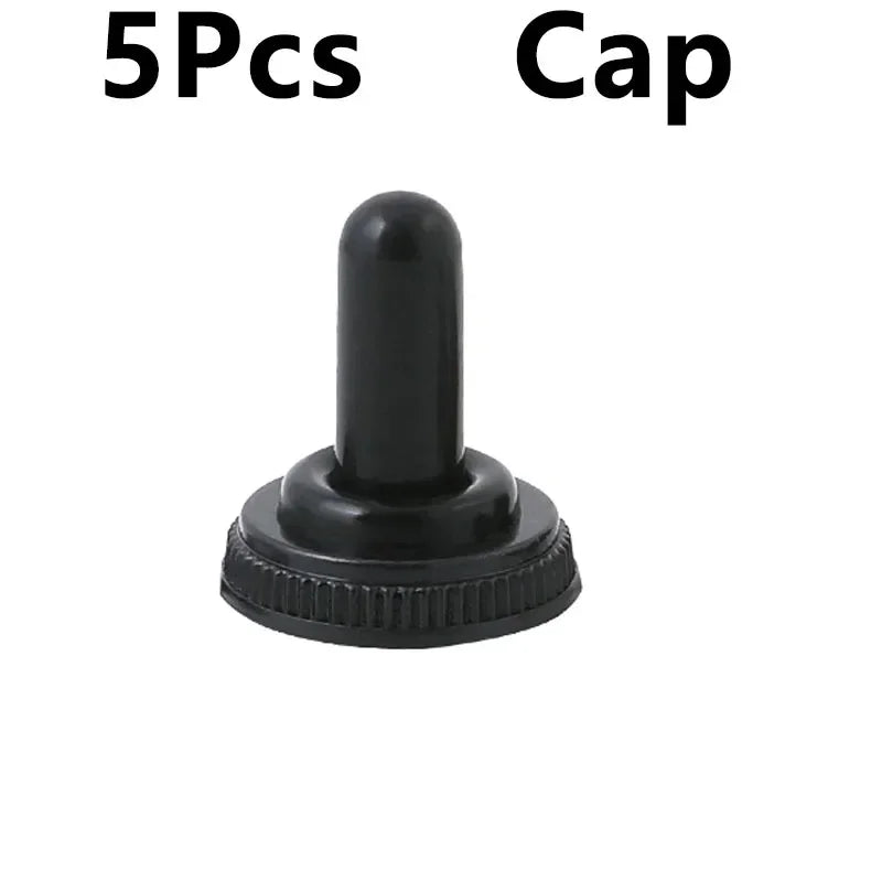 5Pcs Miniature Toggle Switch Single Pole Double Throw ON-OFF-ON /ON-ON 120VAC 6A 1/4 Inch Mounting MTS-102 103 202 203