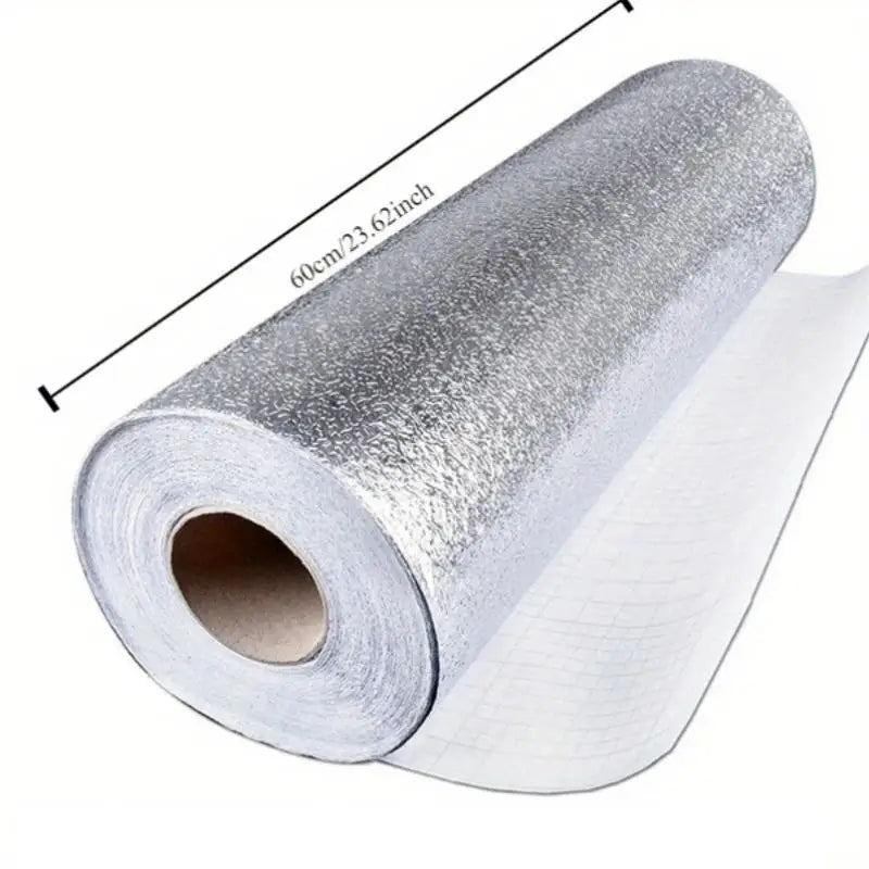 Kitchen Stickers Oil-proof Self Adhesive Anti Fouling High Temperature Waterproof Aluminum Foil Wallpaper Cabinet Contact Papers