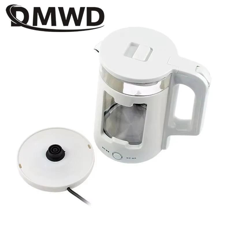 DMWD 2.2L Electric Kettle Quick Heating Hot Water Boiling Teapot Glass Blue Light Heater Pot Boiler Auto-Power Off Cooker 220V