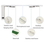 Aqara Smart Electric Curtain Track included C3 Motor Zigbee 3.0 Super Silent Private Custom Curtain Rail Set Control System