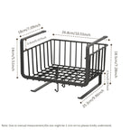 Kitchen Under Cabinet Basket Organizer Storage Hanger Cup Holder Closet Desk Hanging Rack for Kitchen Paper Towel with 4 hooks