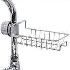 Kitchen Stainless Steel Sink Drain Rack Sponge Storage Faucet Holder Soap Drainer Towel Rack Shelf Organizer Kitchen Accessories