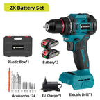 NEWBENY 10mm Brushless Electric Drill 21+2 Torque Multifunctional Cordless Electric Screwdriver For Makita 18V Battery Pin