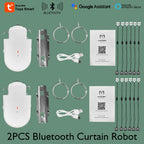 LifeLibero Tuya Smart Curtain Robot Bluetooth Curtain Motor Smart Life Fit to Electric Curtain Rail Track Rod I U Support Alexa
