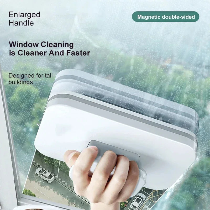 Magnetic Window Cleaner Brush Double-Side Automatic Water Discharge Wiper Glass Window Brush Cleaning Office Household Tools