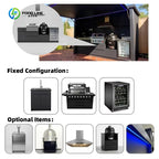 Stainless Steel Outdoor Kitchen BBQ Island with Pizza Oven Fridge Grill Modular Garden Cooking Station Weatherproof Customized