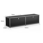 Storage Cabinet Storage Shelf Stainless Steel Metal Board Living Room Cabinet Sideboard Cabinet Modular Furniture-No Keys