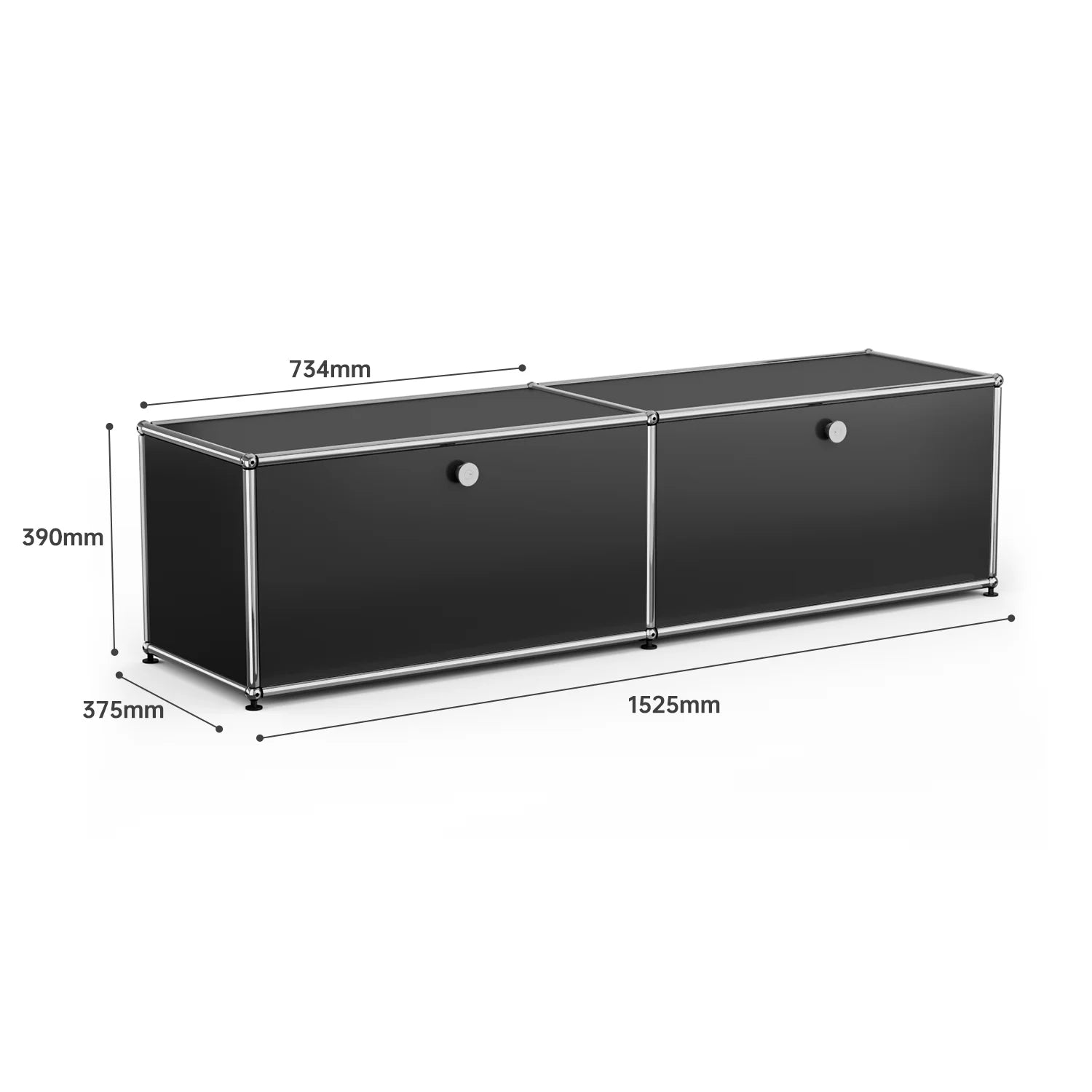 Storage Cabinet Storage Shelf Stainless Steel Metal Board Living Room Cabinet Sideboard Cabinet Modular Furniture-No Keys