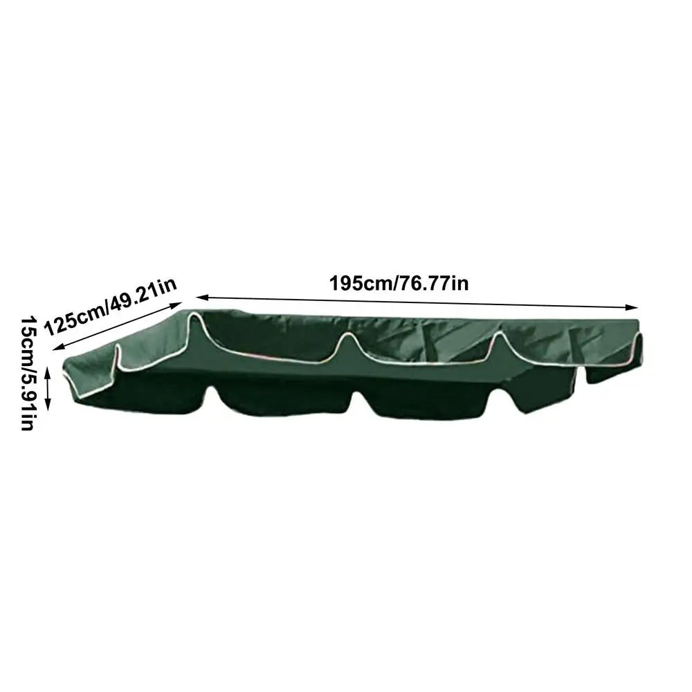 Porch Swing Awning Replacement UV-resistant Waterproof Swing Canopy Garden Outdoor Hammock Swing Awning Replacement