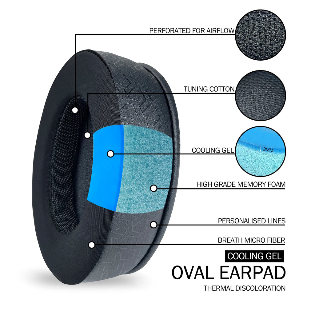 NullMini Replacement Earpads For Logitech G Pro X Headphone Cooling Gel Earmuffs Ear Cover Headband HeadBeam