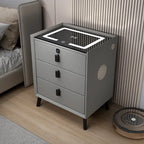 Minimally Modern Intelligent Bluetooth Speaker Bedside Table Household Smart Cabinet with Lights and Wireless Charging