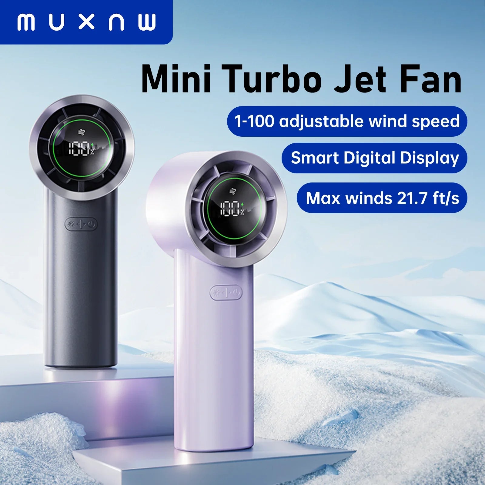 MUXNW Mini Turbo Jet Fan: Portable Small Pocket Handheld Personal Rech