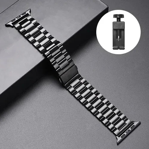 Stainless Steel Apple Watch Band - Metal Bracelet for 38-49mm Series 4-Ultra 2 | AlluCanFind