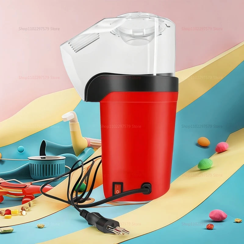 Electric Fully Automatic Home Kitchen Popcorn Machine 220V Compact Mini Snack Maker Ideal for Movie Night and Parties