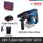 BOSCH Cordless Rotary Hammers SDS PLUS Brushless Motor With 18V Lithium Battery Multifunctional Impact Hammer Drill GBH 180-LI