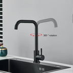304 Stainless Steel Kitchen Sink Faucet Flexible Hot Cold Water Mixer Single Handle Pull Out Sink Faucet Deck Mounted Water Taps