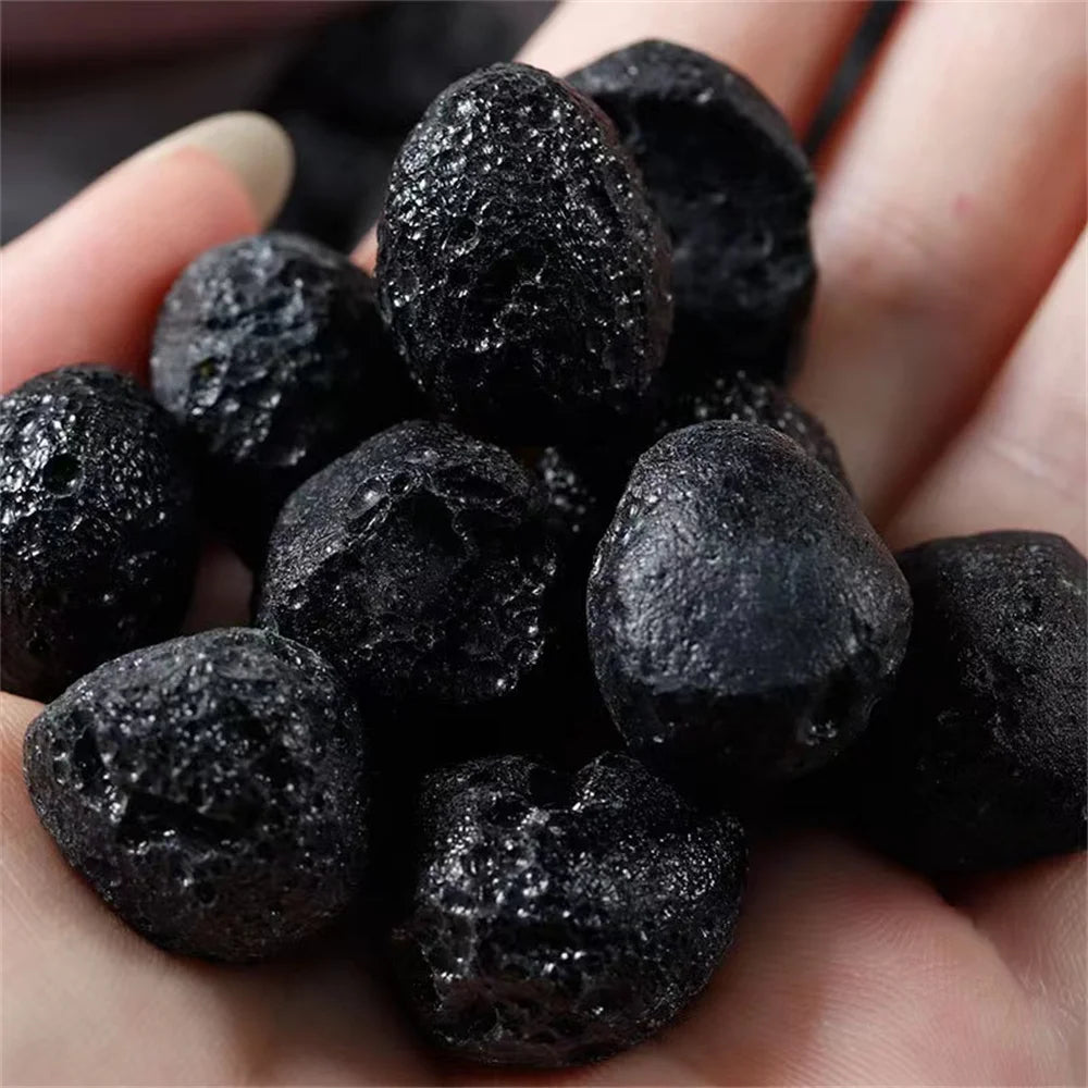 Natural Stone Meteorite Black Specimen Cosmic Power Energy Mineral Rock Crystasl Lucky Health Collect Souvenir