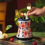 Ceramic Chopsticks Barrel Household Ceramic Drain Chopsticks Storage Jars Knives and Forks Spoons Kitchen Cutlery Organizer 2025