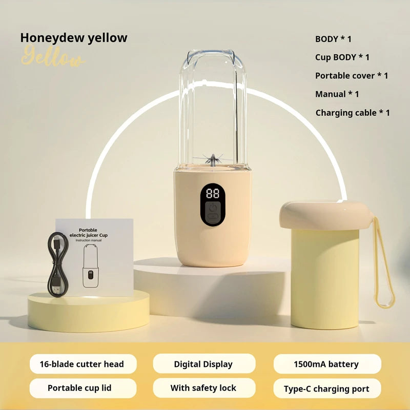 Xiaomi Portable Blender USB Rechargeable Cordless Mini Juicer Mixer for Smoothie Shake Protein Travel Sports Bottle Juicer Cup