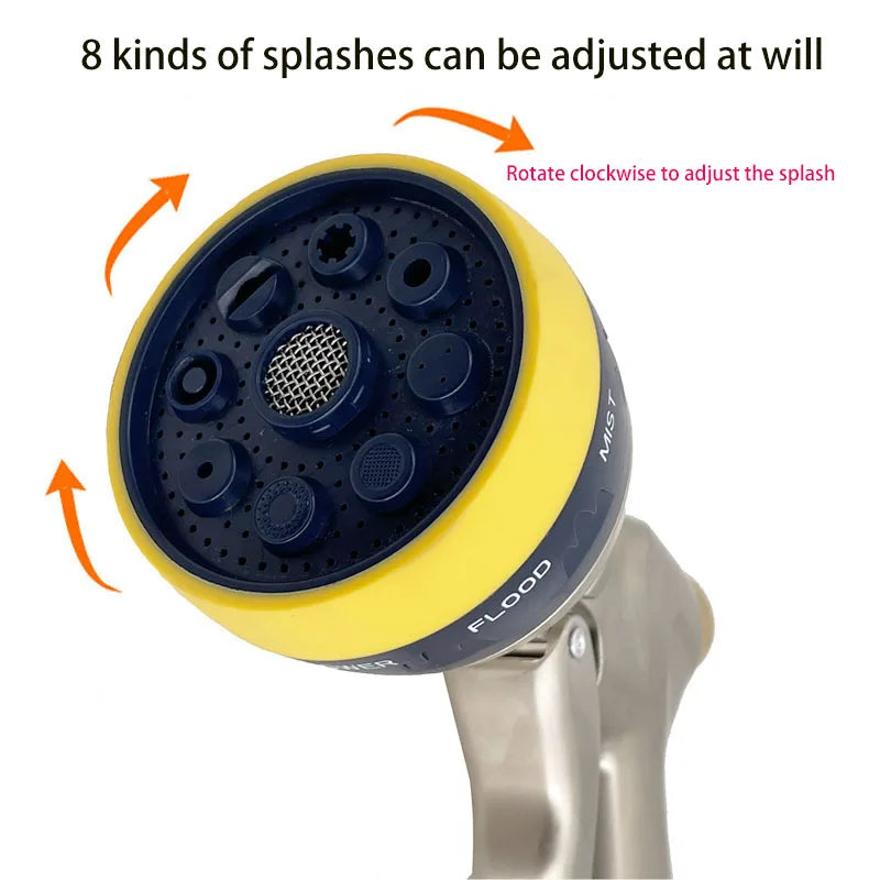 1pc Adjustable Garden Water Gun , Sprinkler Hose Nozzle , High PressureWasher , Car Wash Cleaning Tool , Lawn Watering Sprinkler