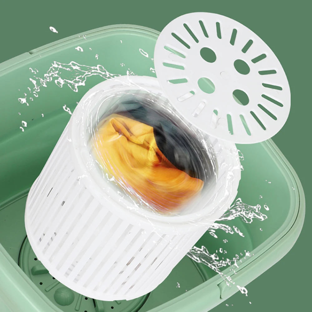 25L Large Portable Washing Machine Folding and Dryer Bucket for Clothe