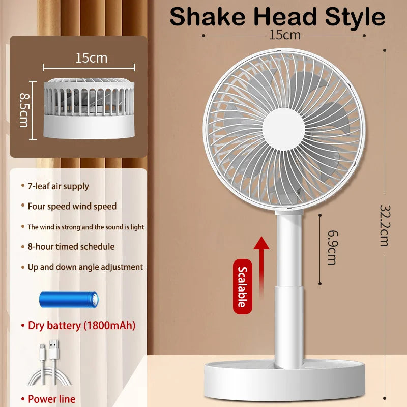 Xiaomi MIJIA 3600mah Desk Fan 4 Speed Adjustable Desktop Table Fan Wit
