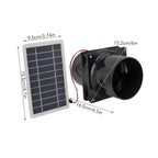 10W 12V Solar Powered Exhaust Fan for Round Pipe ABS Solar Panel Venti