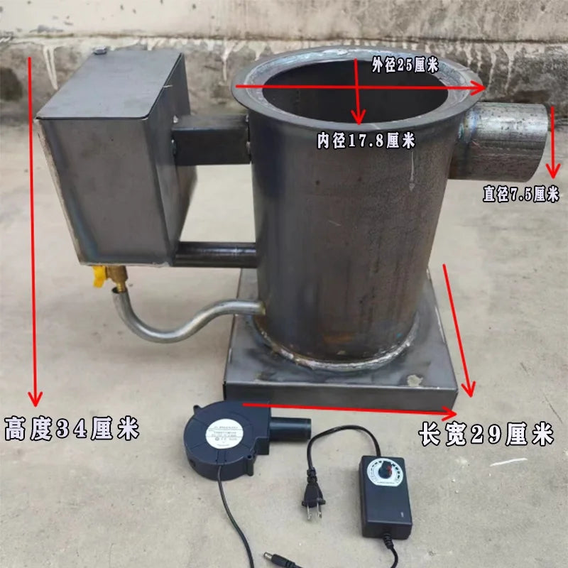 Waste Engine Oil Combustion Stove, Warm Air Stove, Hot Air Stove for Heating, Cooking, Breeding, Vegetables, Greenhouse Warming