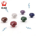 KAK 35mm Colorful Ceramic Cabinet Knobs and Handles Ruby Diamond Kitchen Handle Drawer Knobs for Kids Room Furniture Hardware