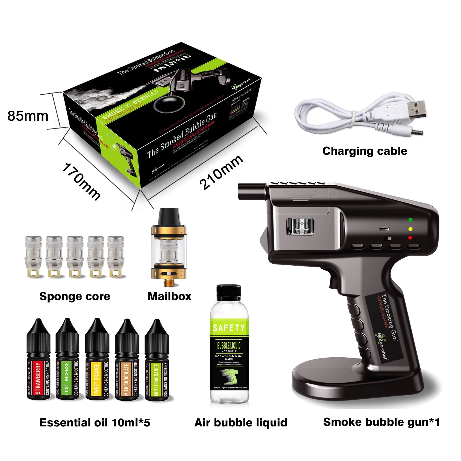 Smoke Gun Cocktail, Cocktail Smoker, Cocktail Smoker Kit, Herb Extract Essential Oil Smoker, Good For Smoked Food, Cocktails