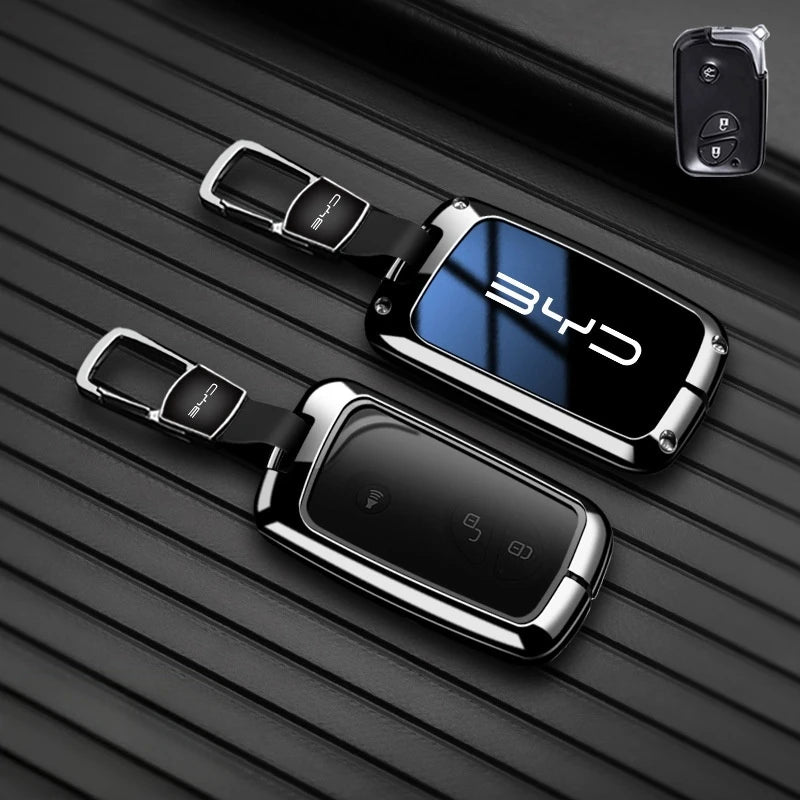 Car Remote Key Case Fob Cover Holder Shell Bag for BYD Song Plus Atto 3 Han EV Tang DM Qin Seal Dolphin Keychain Accessories