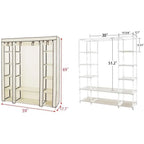 Portable Closet, Wardrobe Closets Organizer with Cover, Portable Closet with Zipper, Cloth Wardrobe