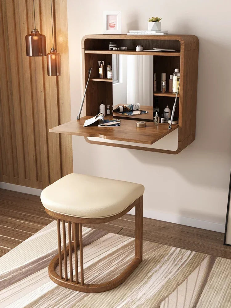 Wall-Mounted Dresser Modern Minimalist Makeup Table Small Apartment Bedroom Internet Celebrity Ins Mini Dresser