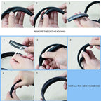 Replacement Earpads Headband Cushion Ear Pads Cushion Cover Headset Ear Cushions for JBL Tune 700BT 710BT 700BTNC 750BT 760BTNC