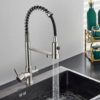 Chrome Filtered Kitchen Faucet Pure Water Kitchen Faucet Dual Handle Hot&Cold Drinking Water Purified Kitchen Mixer Taps