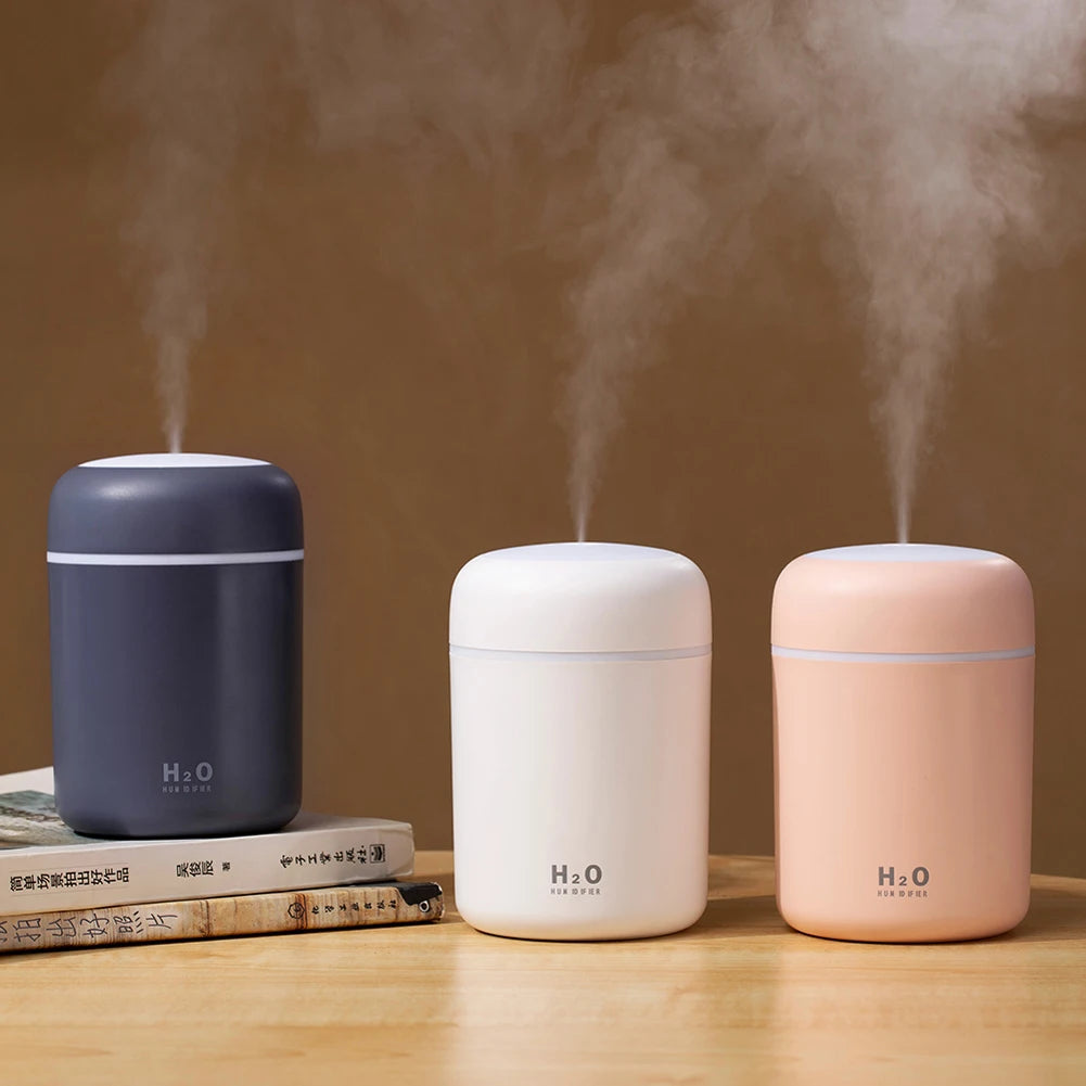 300ml Cool Mist Sprayer USB with Colorful Light Portable Electric Air Humidifier Mini Ultrasonic Air Humidifier for Car Bedroom