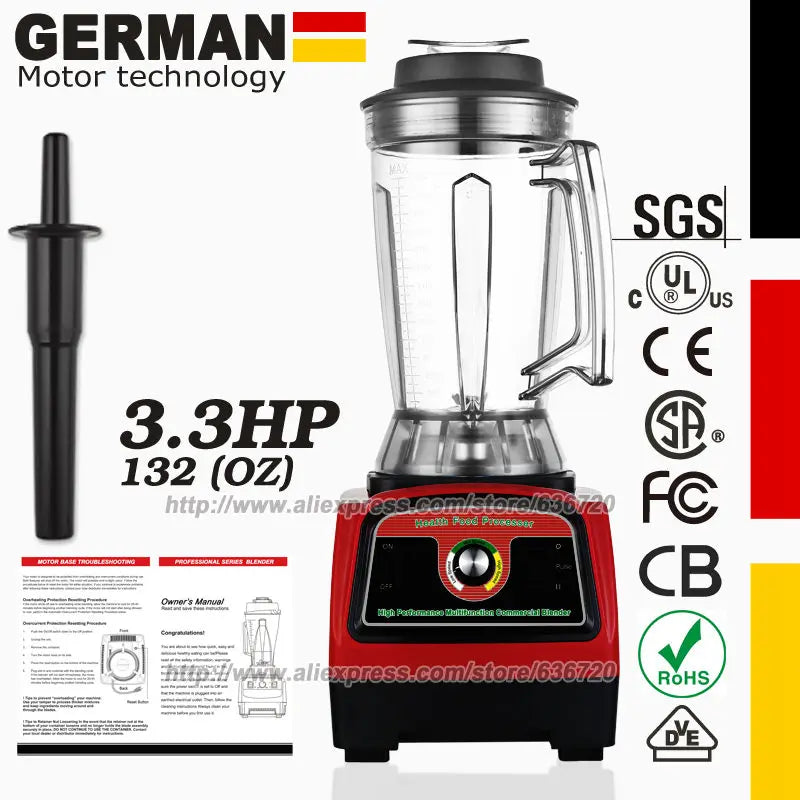 BPA-Free G7400 Blender 3.3HP 2800-Watt Professional ice shave machine High-Speed slow juicer System 3.9L 57000-peak