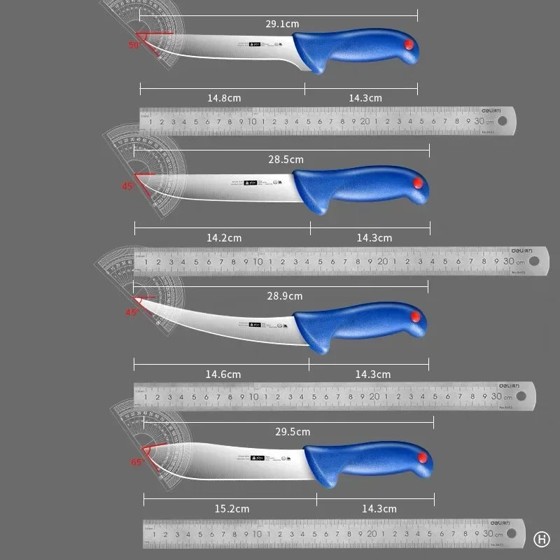 Kitchen knife, chefs boning knife professional kitchen steak knife, slaughtering knife, sharp stainless steel small curved knife