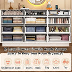 White 12 Drawers Dresser w/Power Outlet,60000-Colors Lights,63In Long Dresser Chest for Bedroom,Wooden Tall Large Capacity