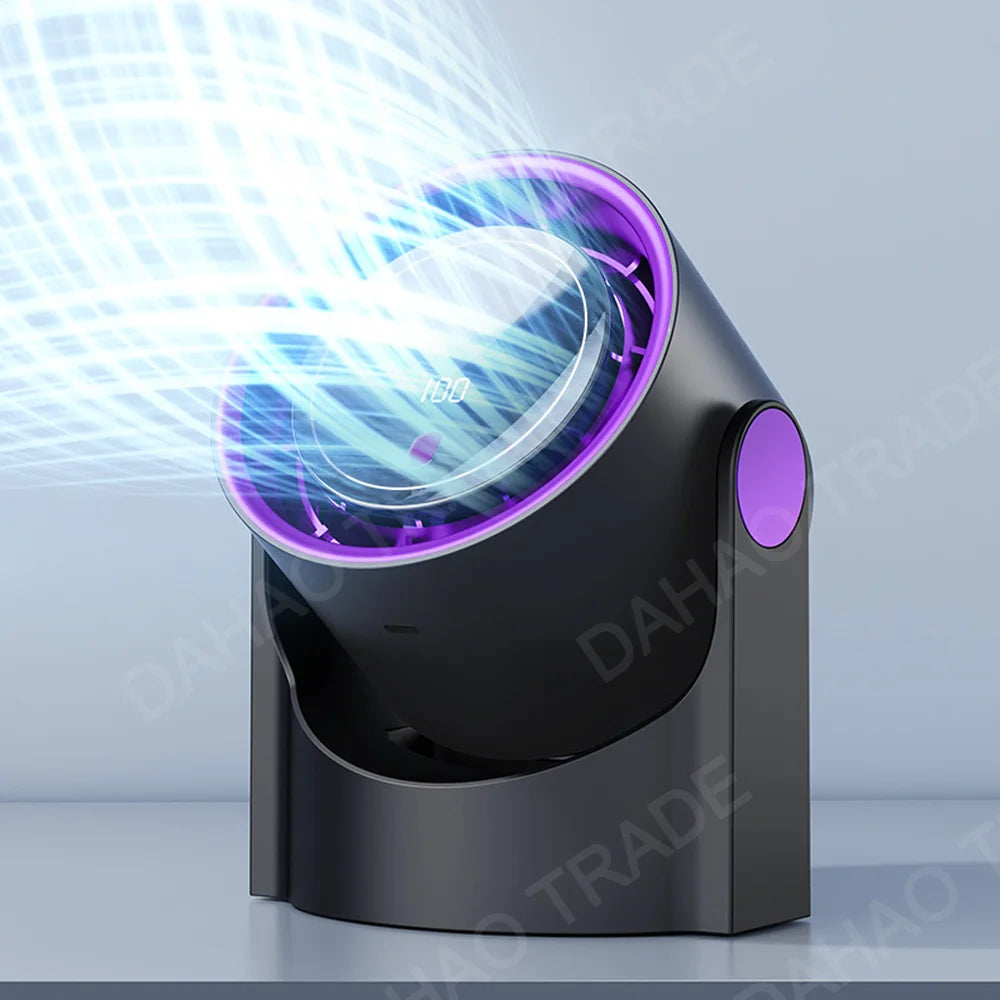 Portable Desktop Fan USB Charging Silent Office Desktop Digital Displa