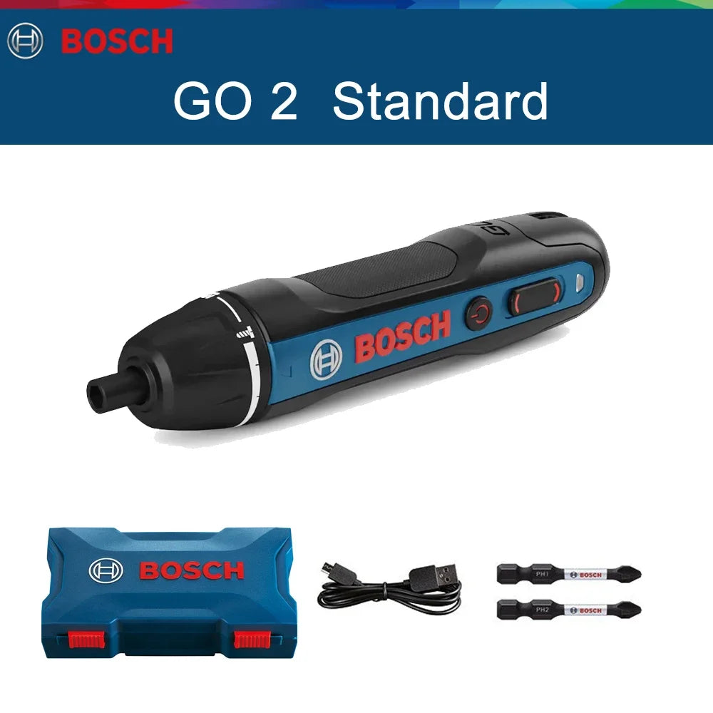 BOSCH GO2 Cordless Compact Smart Screwdriver Mini Press Type Screwdriver Rechargeable Set 3.6V Multifunctional Hand Drill