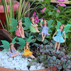 6pc Night Light Wings Flower Fairy, Garden Micro Landscape Fairy Tale World Scene Decoration, Flower Pot Bonsai Flower Fairy Plu