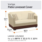 2-Seater Patio Bench Loveseat Cover,100% Waterproof Outdoor Sofa Covers,Lawn Patio Heavy Duty Furniture Covers with Air Vent