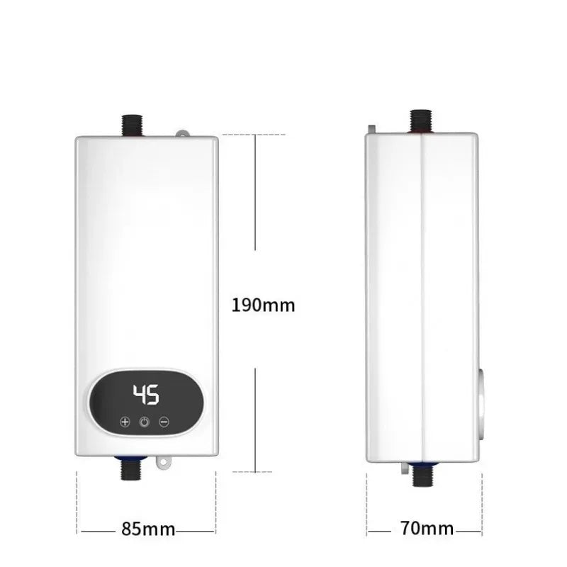 Instant Water Heater 220V 4500W Portable Electric Heaters for Bathroom Hot Water Shower and Home Kitchen Heating