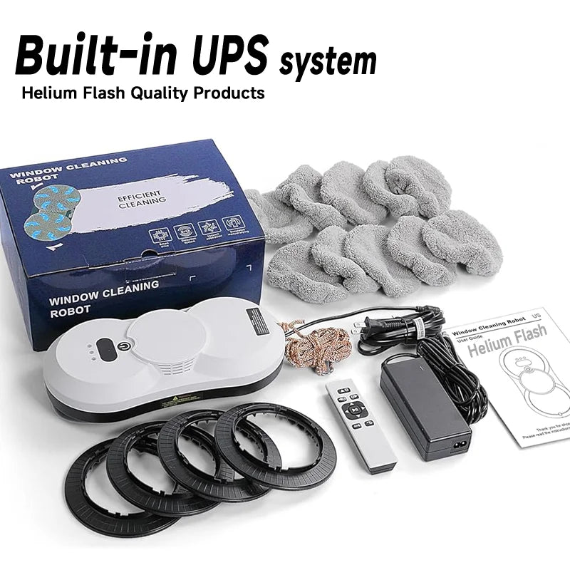 UPS System Robot Window Cleaner Vacuum Smart Home Appliance Auto Clean Glass Windows Washer Window Washing Electric Floor Mops
