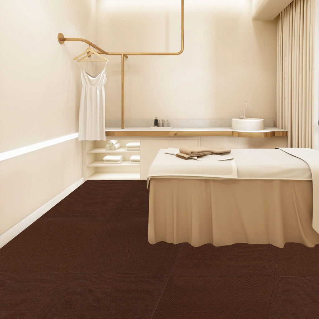 15 PCs Home Carpet Tiles Peel and Stick Carpet Tile Wrinkle Resistance for Living Rooms/Bedrooms/Attics/Balconies/Studies
