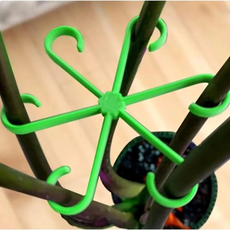 Plants Flowers Stem Support Stakes Climbing Plant Stand Frame Fixing Clips Trellis Reusable Plant Stem Frames Holder Rack Hoops