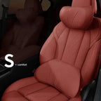 Car Seat High-end Leather Pillow Neck Driving Seat Headrest Back Cushion Luxury Universal Auto Lumbar Support Waist Head Qulit