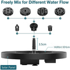 13/16/18cm Floating Solar Panel Solar Fountain Pump Bird Baths Garden Outdoor Water Pool Pond Decor（Only fountain without basin）