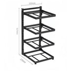 Kitchen Sink Storage Rack Multi-Layer Cooker Storage Rack for Home Stovetop Cabinets Adjustable Pot Rack Pantry Storage